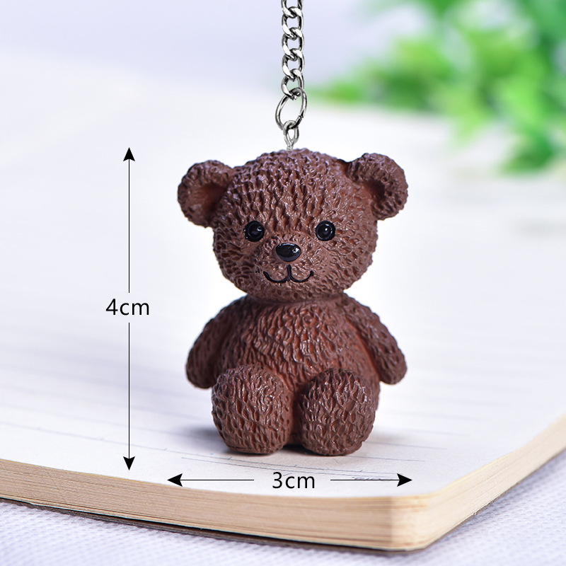 Cartoon Hars Beer Pop Sleutelhanger Vrouwen Mannen Leuke Anime Teddy Sleutelhanger Op Tas Auto Trinket Sieraden Bruiloft Meisjes: Coffee