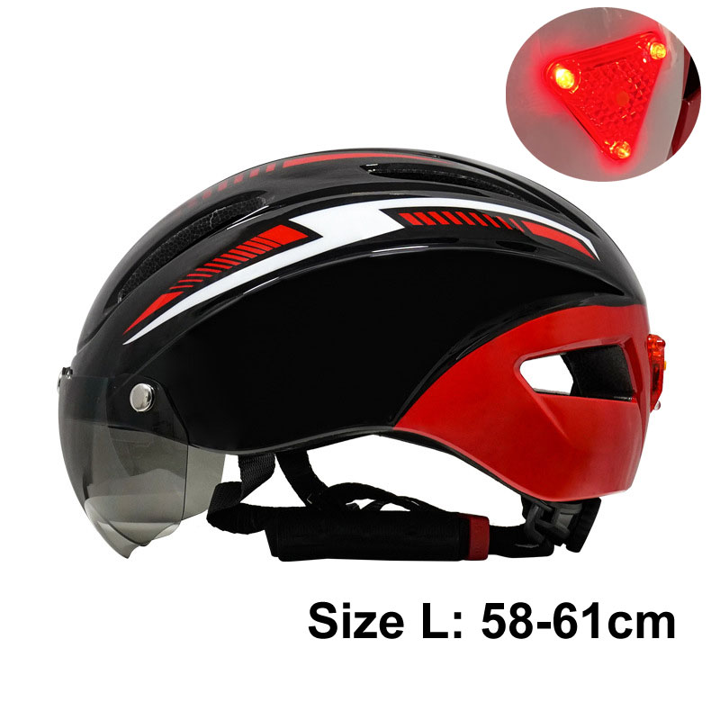 Fietshelm Mannen Vrouwen Led Licht Helm Weg Berg Magnetische Lens Fietshelm Voor Fietsen Sport Skateboard Scooter: Light Grey