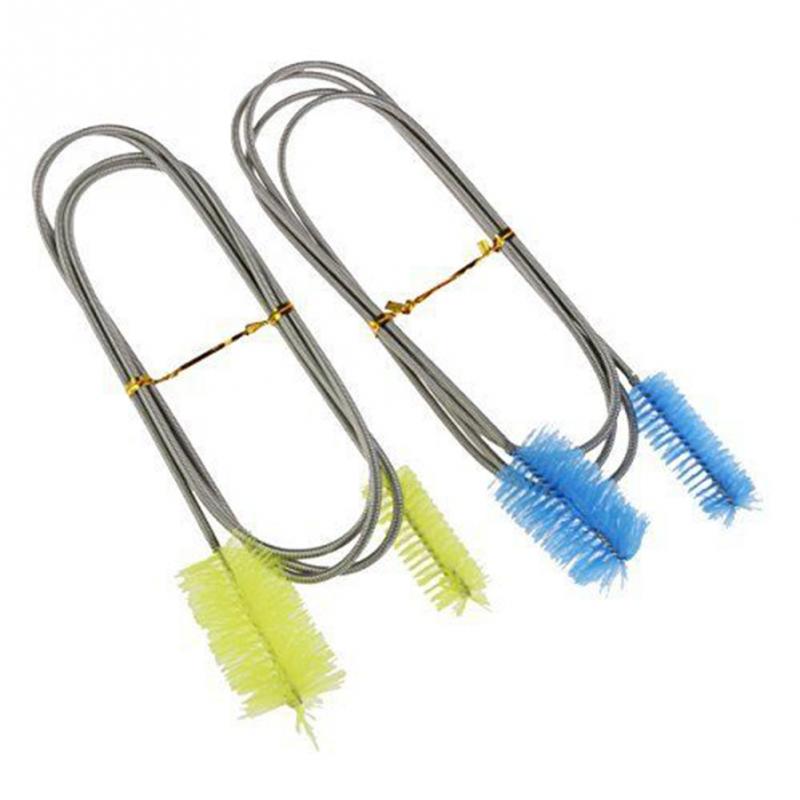 Luft Rohr Doppelseitige Schlauch Nylon Aquarium Wasser Filter Reinigung Pinsel Edelstahl flexibel Multifunktionale