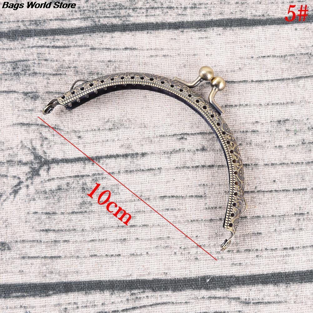 DIY 20cm Antique Brass Metal Purse Frame Ring Kiss Clasp Handle For Bag Craft Bag Making Sew Handbag Accessories