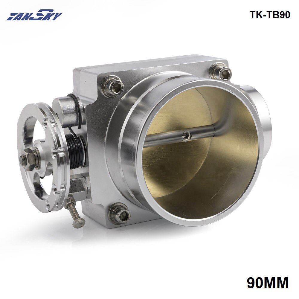 90MM CNC Aluminum High Flow Air Intake Manifold Engine Throttle Body TK-TB90: Default Title