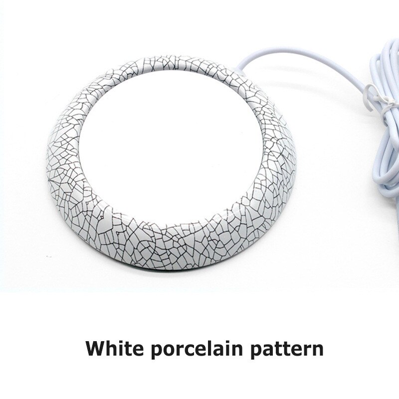 Taza de grano de madera USB portátil calentador de calor taza para bebidas estera mantener la bebida calentador tazas posavasos Oficina: style 4