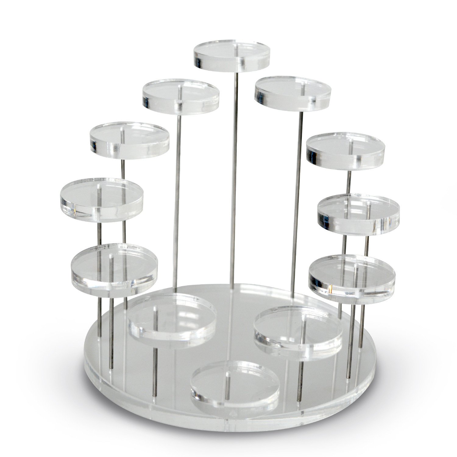 12 Round Food Cupcake Stand Acrylic Display Stand For Cake Ring Jewellery Transparent Dessert Rack Wedding Birthday Tools