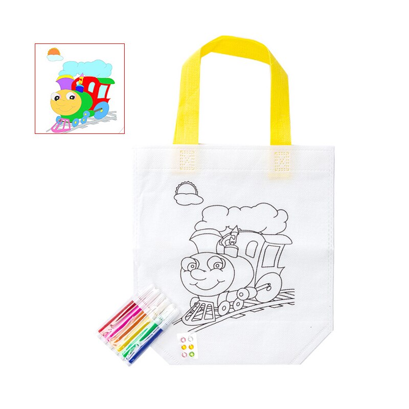 Bambino Giocattolo Fai da Te Dipinta Portatile Borsa di Tela di Scuola Materna Giocattolo Materiale Cornici E Articoli da Esposizione di Giocattoli per Bambini Giocattoli Della Ragazza Kids Crafts Kit Artigianale: 11