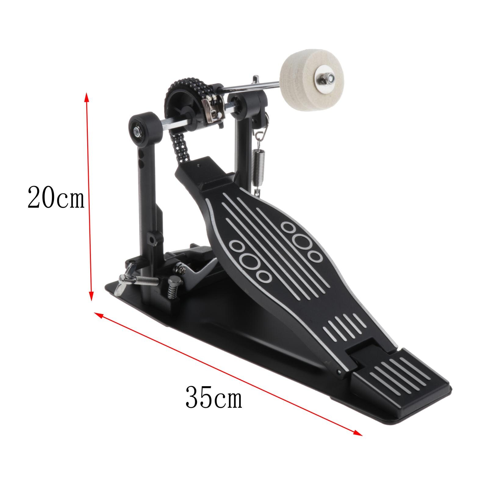 Metal Kick Single Bass Drum Pedal Dual Chain Drive Foot Pedal Percussion Kit Mute Pedals