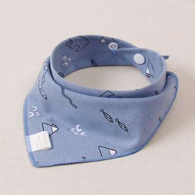 Baby Bibs Waterproof Triangle Cotton Cartoon Child Baberos Bandana Bibs Babador Dribble Bibs Newborn Slabber Absorbent Cloth: 4