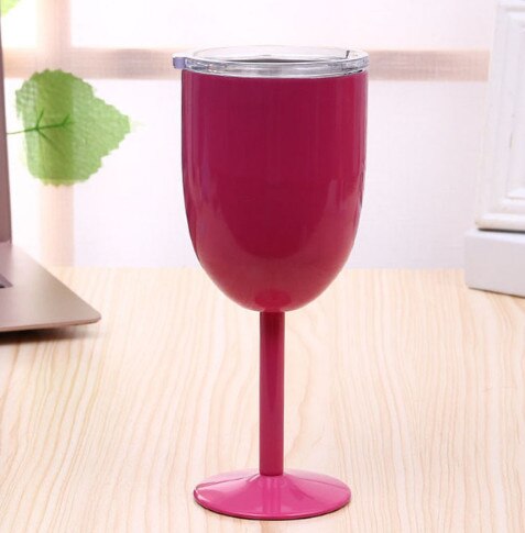 Wowshine Free shippinh Stainless Steel wine glasses 1pc 10oz vacuum double layer cocktail glass wine cooler adorable colors