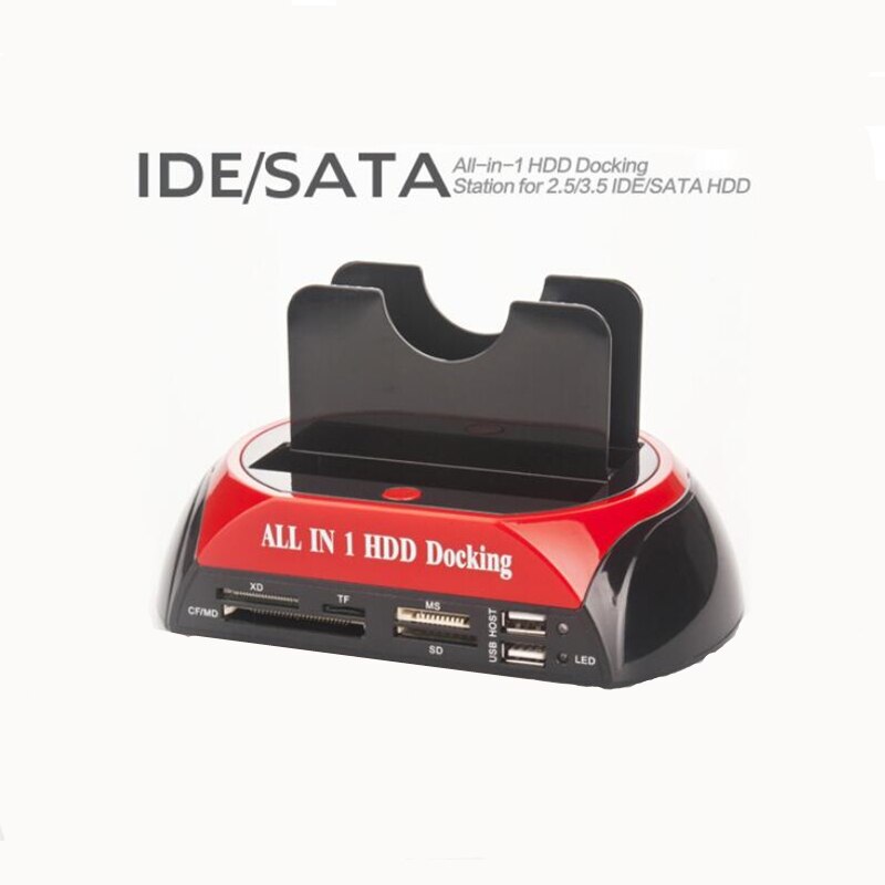 All in One HDD Docking Station with Multi Card Reader Slot for 2.5/3.5 inch SATA/IDE Hard Drive Docking Station