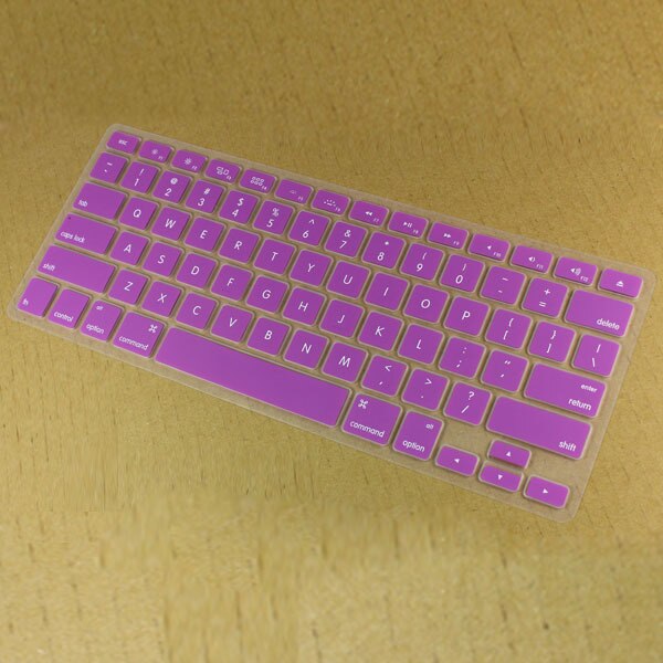 For Apple Macbook Pro Retina 13" 15" 17" inch color Protector Cover Silicone Keyboard Skin Cover Film For Mac book Air 13.3: purple