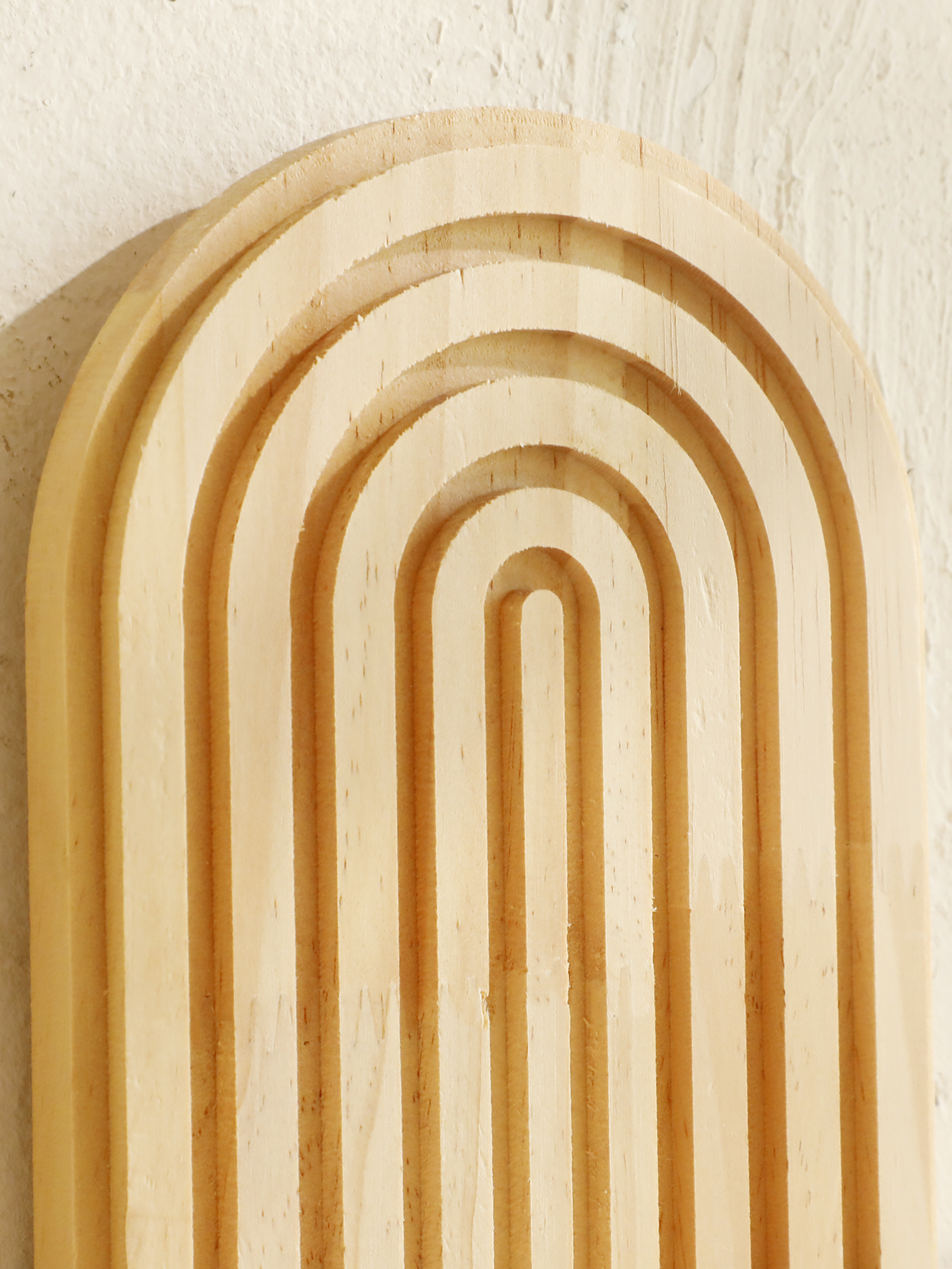 Estantes de pared de madera estilo boho de 2 niveles: estantes geométricos montados en la pared, acabado de madera natural, decoración moderna para el hogar, decoración de plantas