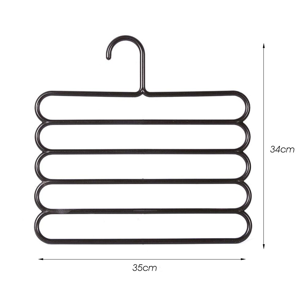 Farbe Nicht-Unterhose Multi-schicht Hosen Gestell Multi-funktion Kleiderschrank 5 Schicht Hängen Hosen KleiderbüGel Kleiderschrank Hosen Gestell heißer: Bronze-