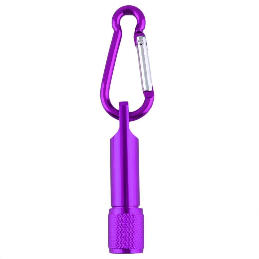 Mini lommelygte lommelygte karabinhage nøglering krog lampe bærbar 5 led mini lommelygte lys fakkel aluminium nøglering