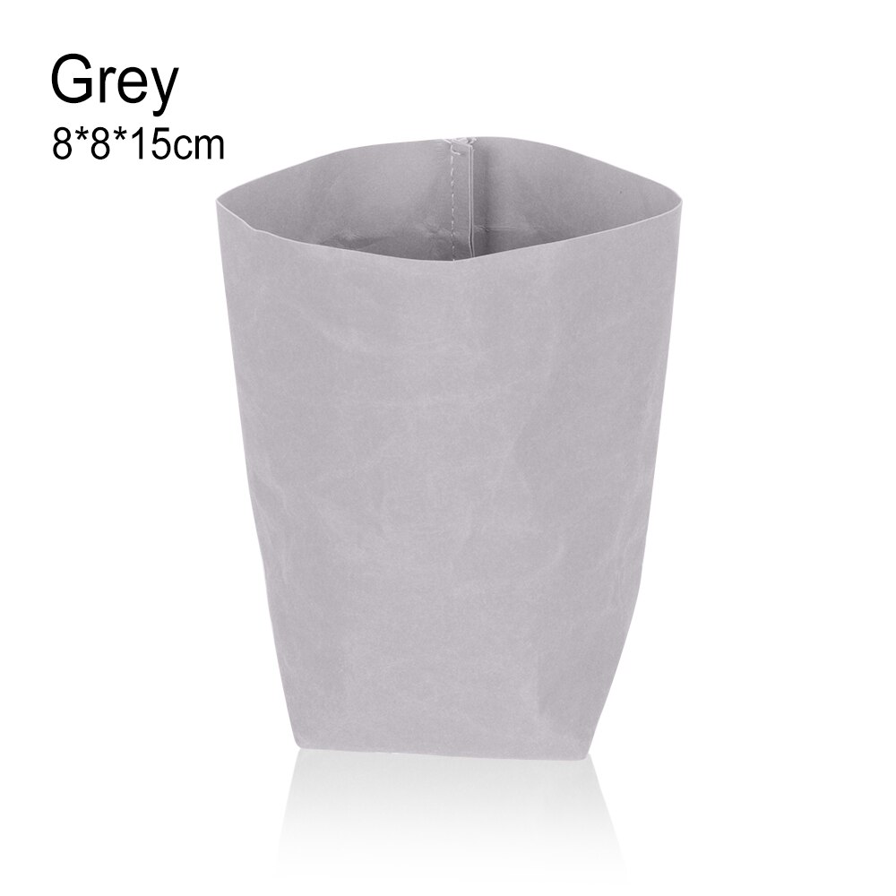 1PC nordisch Stil Schichten Doppel Kraft Papier Vase Dekoration Künstliche Blume Vase Blumentopf Wohnkultur Getrocknete Pflanze korb: Stil2-grau