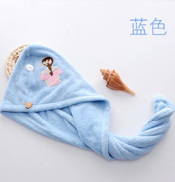 1pcs Women Magic Hair Drying Towel Hat Microfibre Quick Dry Turban For Bath Shower Pool Female Soild Color Soft Dry Hair Hats: D