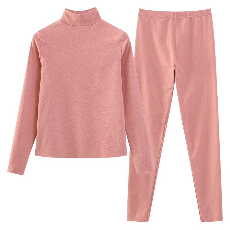 Ensemble 2 pièces pour femme, sous-vêtements thermiques, manches longues, haut et pantalon, doublure polaire, vêtements thermiques, hiver