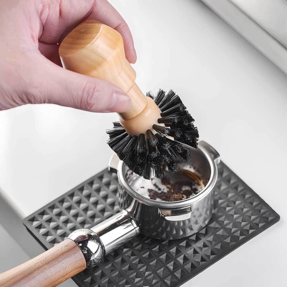 Poignée de Machine à café, brosse de nettoyage, manche en bois, Barista domestique, , Durable, facile à nettoyer, accessoires professionnels pour café