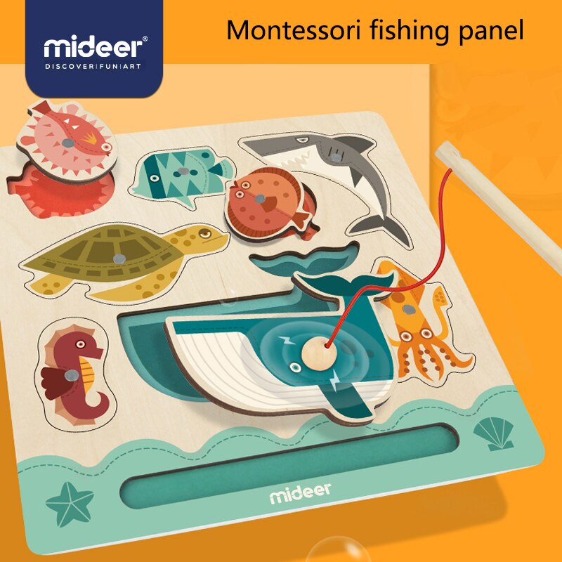 MiDeer 3D Giocattoli Di puzzle Magnetico in Legno per Bambini Educativi di Pesca Divertente Gioco di Bambini Dei Capretti Del bambino Regali Pesca Interattivo Gioco Da Tavolo