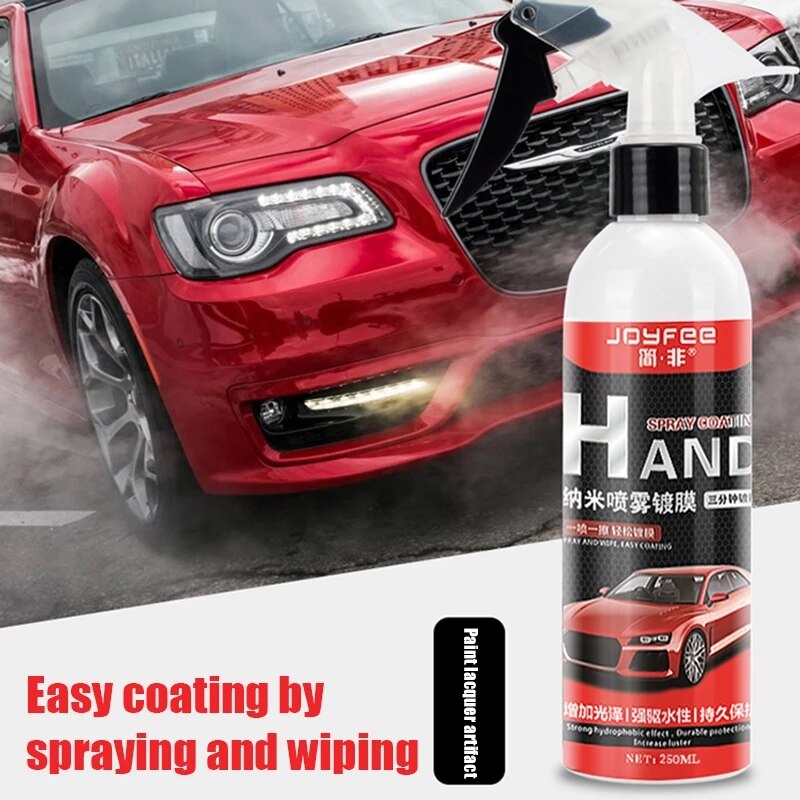 Car Detailing Liquid Glass For Car Ceramic Spray Coating Top Coat Quick Nano-Coating Auto Spray Wax 250ML