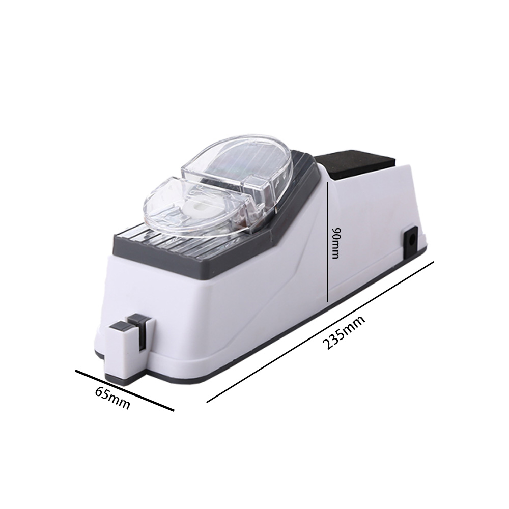 Knivsliper elektrisk kniv usb elektrisk knivsliper justerbar oppladbar sliper kjøkkenverktøysliper: Hvit