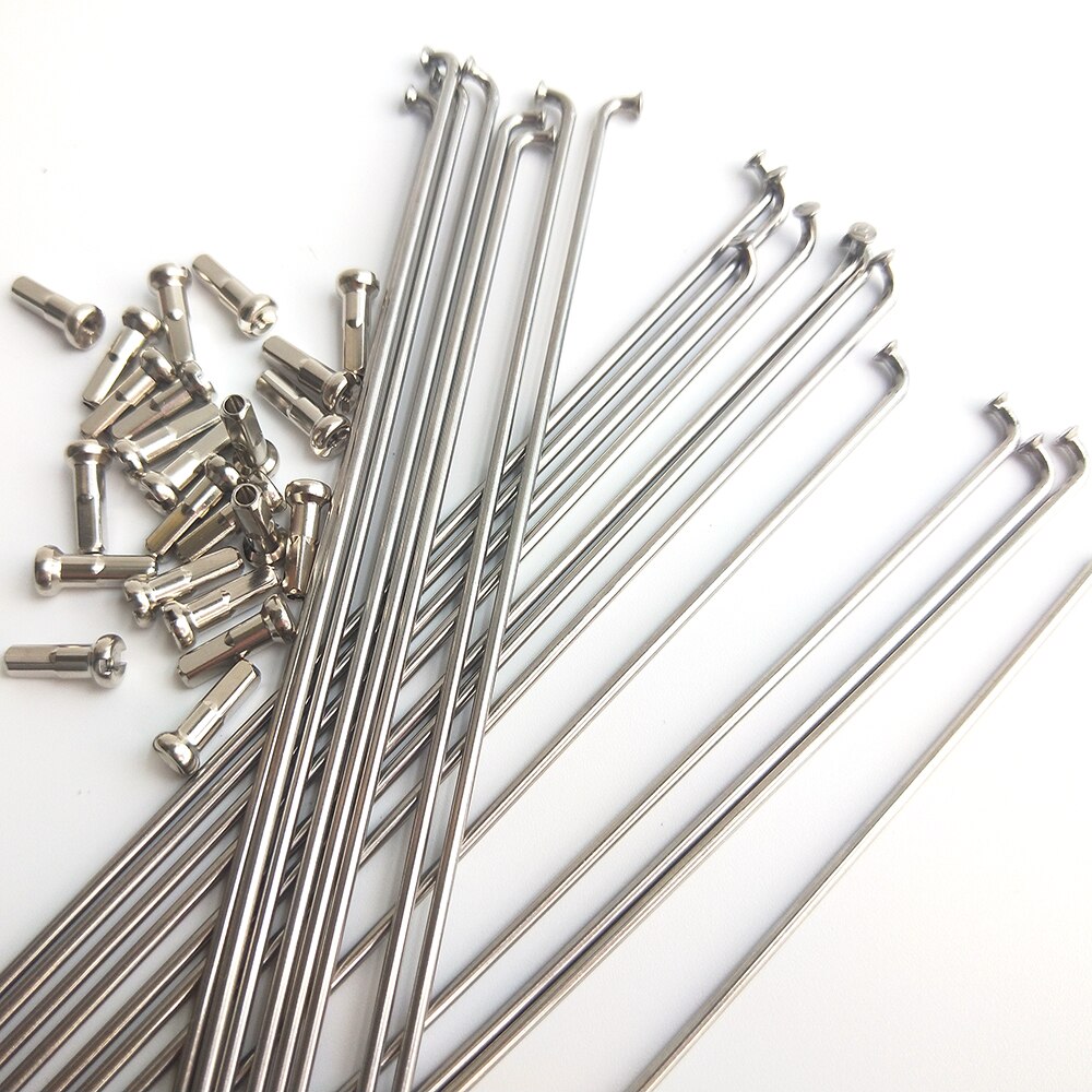 Free Nipples Pillar PSR 14 Silver Round Bicycle Spokes 14G J-bend Straight pull Radios Stainless Steel High Strength Bike Spokes