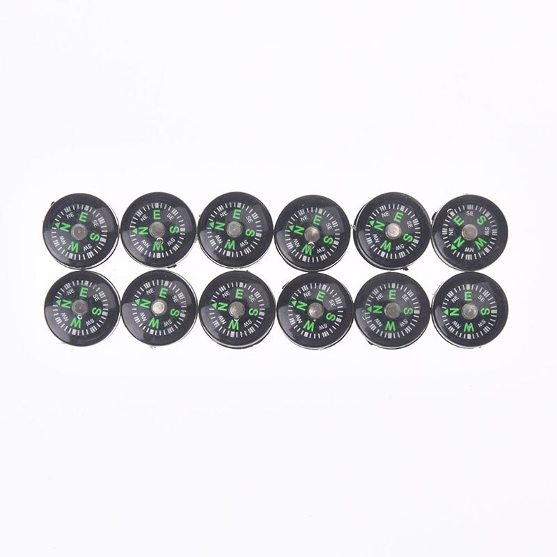 12Stck 15mm Schnalle Mini Kompass Für Paracord draussen Camping Wandern Reise Notfall Überleben Navigation Werkzeug Kompass