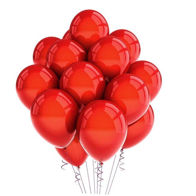 20 stk. 12 tommer guldflis hvid latexballoner tillykke med fødselsdagen bryllupsfest indretning voksen barns oppustelige heliumballoner: Rød