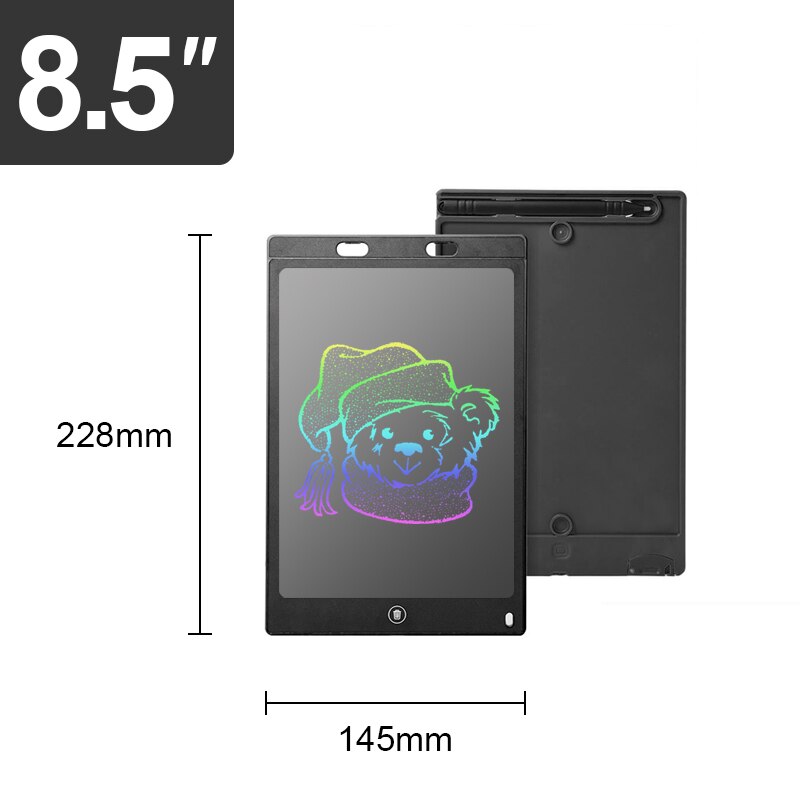 LCD Writing Tablet, Electronic Digital Writing Doodle Board,12-Inch Handwriting Paper Drawing Pad for Kids and Adult Office: 8.5inch-Black