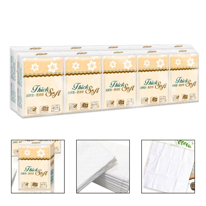 10pcs Disposable 3 Layers Toilet Tissue Paper Hand Towels & Decorative Bathroom Bathroom | Soft and Absorbent Paper