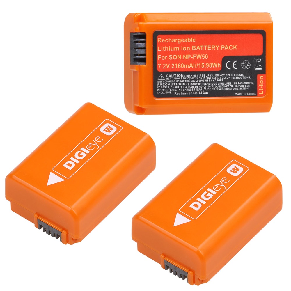 2160 mah np -fw50 npfw 50 batteri + lcd dubbel laddare för sony  a6000 a6400 a6500 a6300 a7 a7ii a7 rii  a7 sii  a7s a7r rx10: 3 batterier