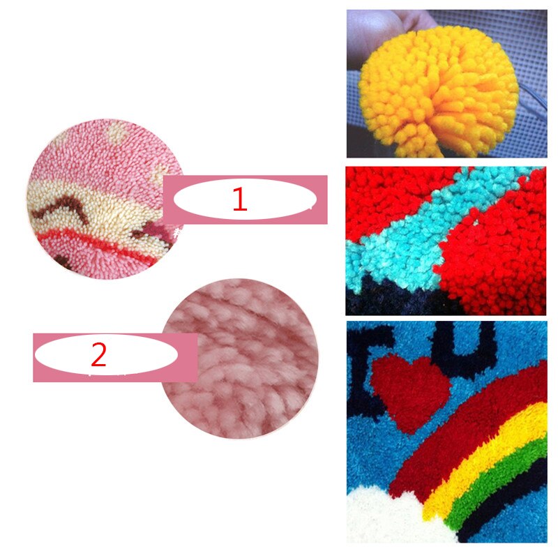 Cartoon Girl Cross StitchLatch Hook Cushion Embroidery 42CM 42CM Kit Pillow Mat DIY Needlework Crocheting Craft