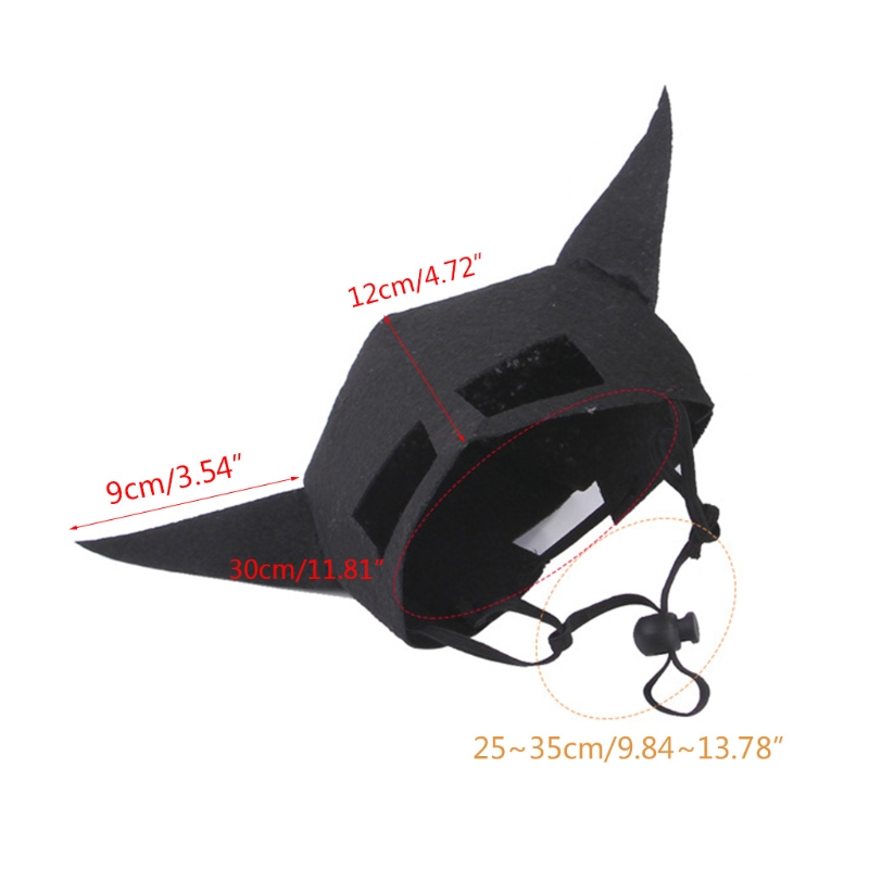 Pet Bat Hat Halloween Costume for Cats and Dogs Kitten Bat Hat with Sharp Ears Puppy Bat Mask Soft Lightweight Pet Supplies