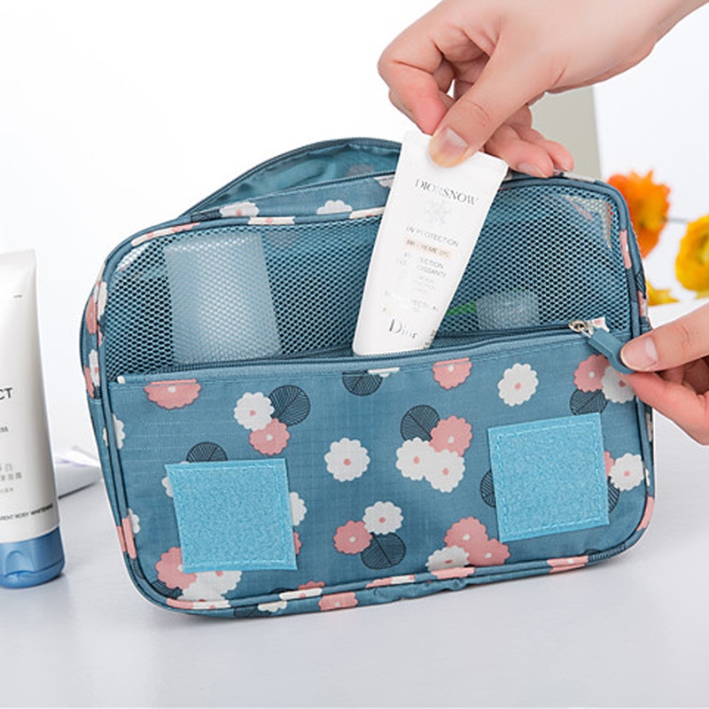JULY'S LIED Koreaanse Draagbare Cosmetische Tas Multifunctionele Verpakking Organisatoren Tas Zwart Waterdichte Reizen Opbergtas
