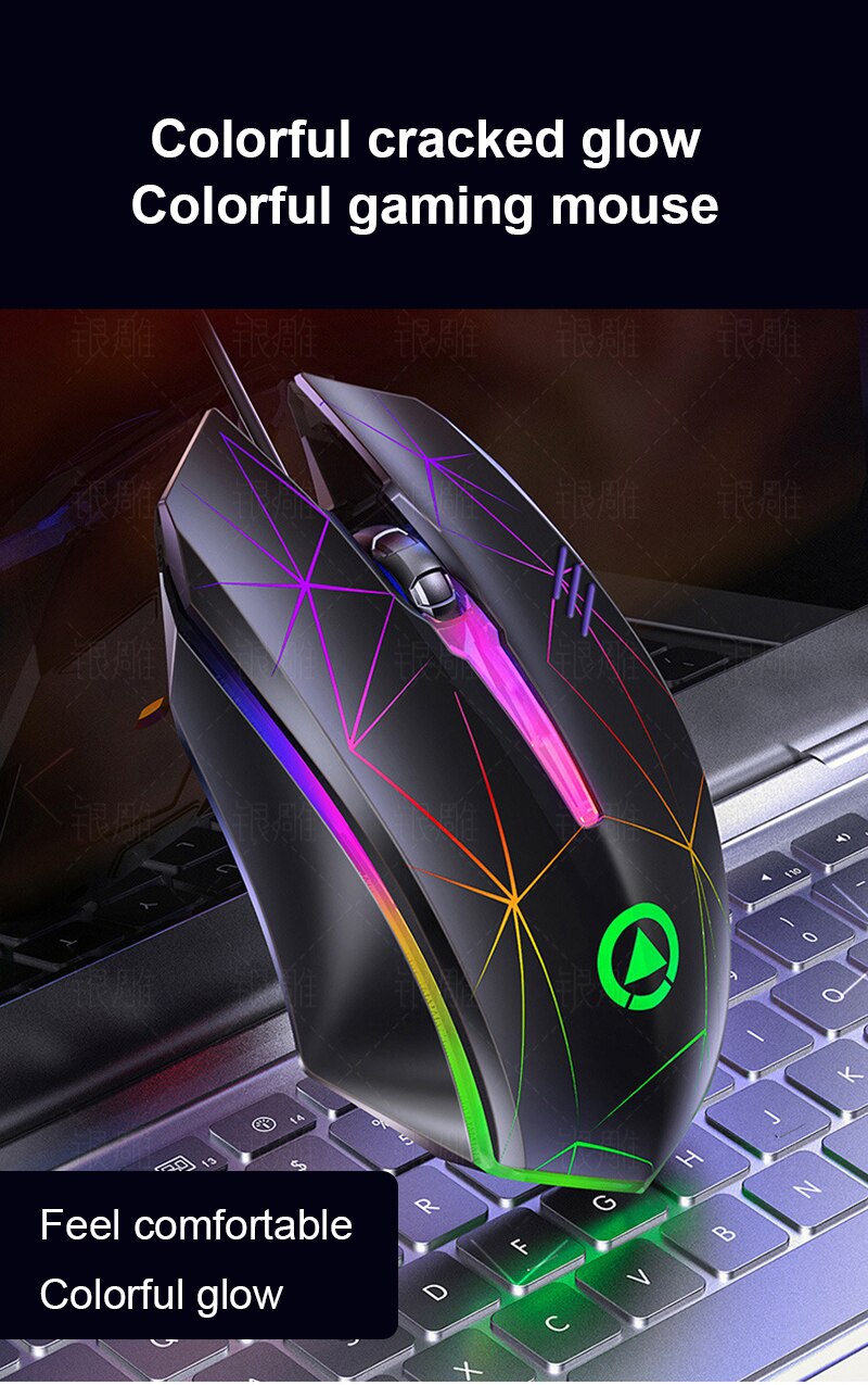 Ergonomic 1200 DPI USB Wired Mouse With Led Hybrid Light For PC Laptop Games Computer Peripherals Mouse Mice & Keyboards