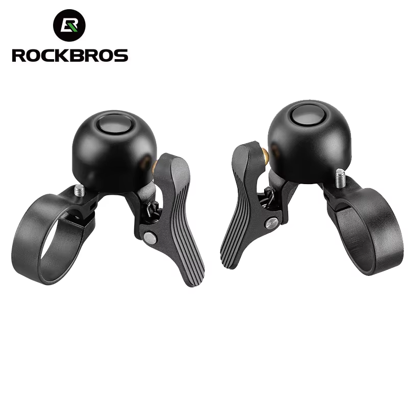 Timbre de ciclismo ROCKBROS, timbre clásico para bicicleta de carretera, Material de aleación de cobre, bocina para manillar de bicicleta, accesorios para campanas crujientes: Rojo