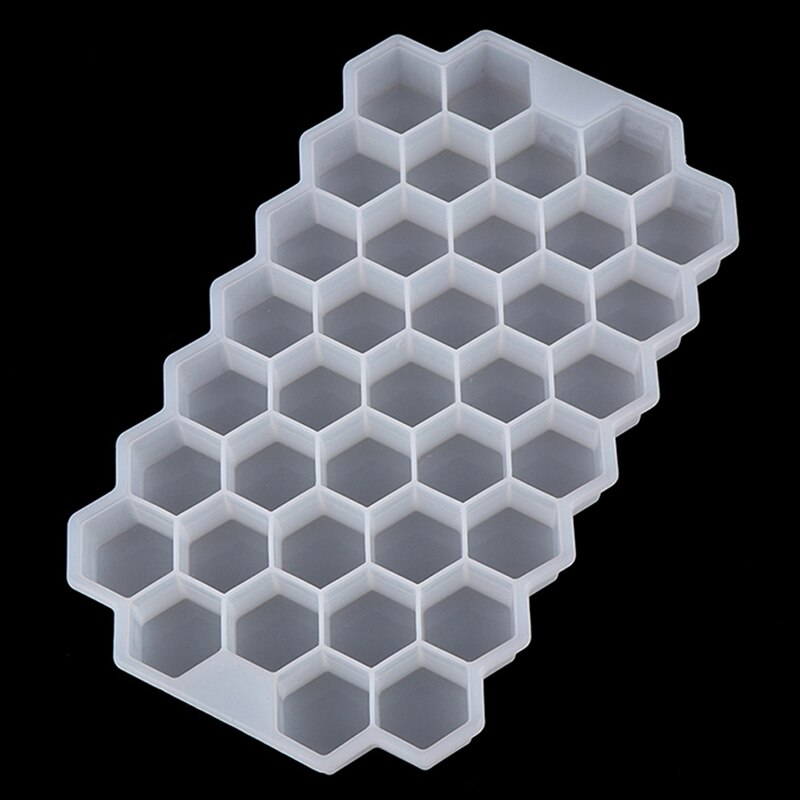 20.5cm x 12cm x 2.5cm isterningeforme opbevaringsbeholdere isterninge bakke form  #48 honeycomb form isterninge 37 terninger isterning