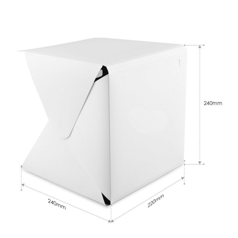Mini Portable Lighting Box LED USB Folding Fill-in Light Green Background Photo Softbox Shooting Tent Folding Lamp 40X40cm Camer