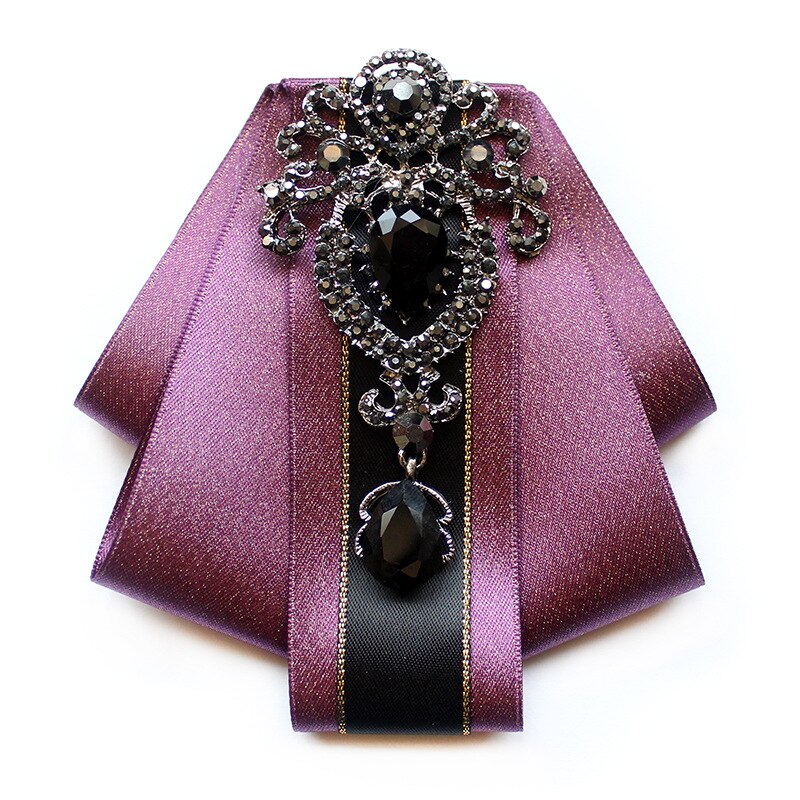 Pajarita de estilo británico de diamante hecho a mano de , traje de novio, pajarita de diamantes de imitación para hombres, accesorios de boda: 2