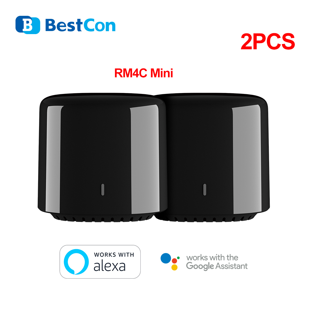1/2/3/4/5 pièces Broadlink RM4C Mini BestCon maison intelligente universelle WiFi/IR télécommande sans fil fonctionne avec Alexa Google Home: RM4C Mini 2PCS