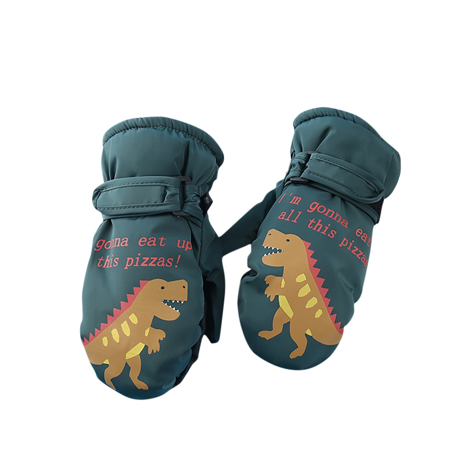 2-16Years Kids Winter Warme Handschoenen Winddicht Kinderen Jongens Meisjes Ski Fietsen Klimmen Outdoor Handschoenen Waterdicht Anti-Slip Wanten: Green  / 13-18 months