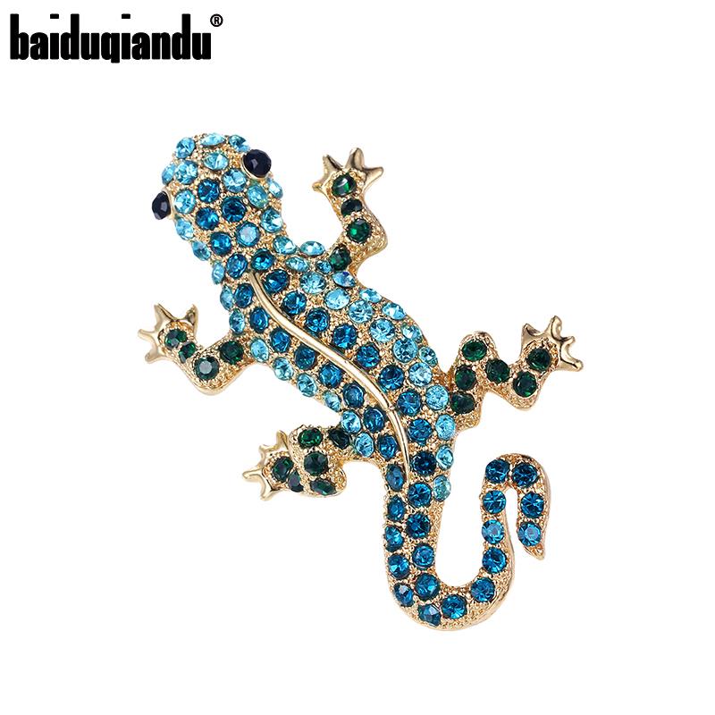 Baiduqiandu Neue Kristall Strass Pflastern Gekko Japonicus Brosche Stifte
