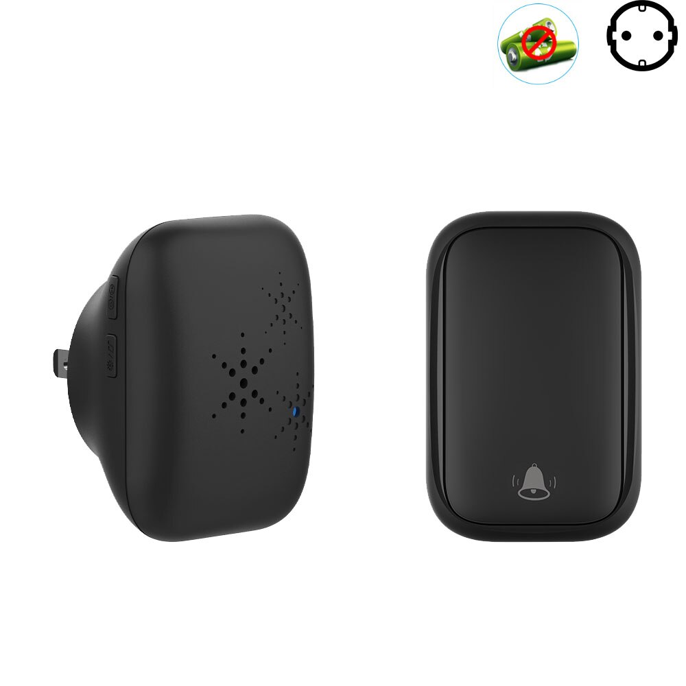 Wireless Doorbell Sets Self-Powered No Battery Required Transmitter Receiver 220V EU FR Smart Doorbell Outdoor Home Long Range: DB2B DBS2B
