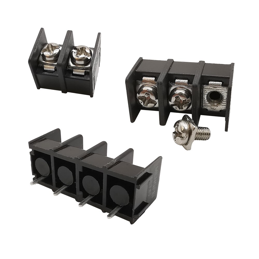 Bornier à vis PCB noir, pas de 7.62mm, connecteur KF7.62 2P 3P 4 broches, connecteurs à vis épissables, 10 pièces