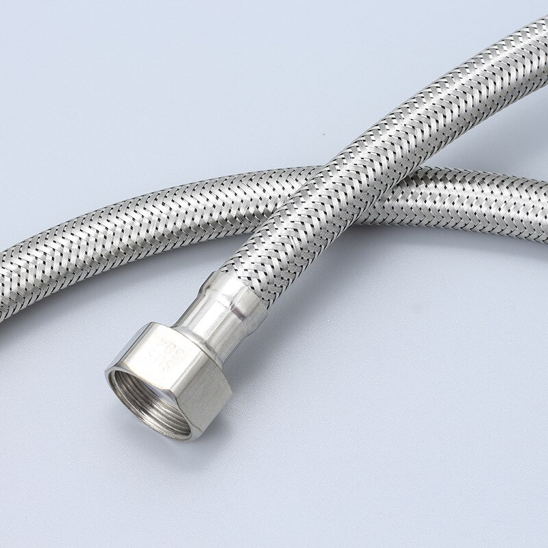 Stainles Steel Metal Braided and Cold Water Inlet Hose Toilet Water Heater High Pressure Connection Pipe Kitchen Faucet Hose