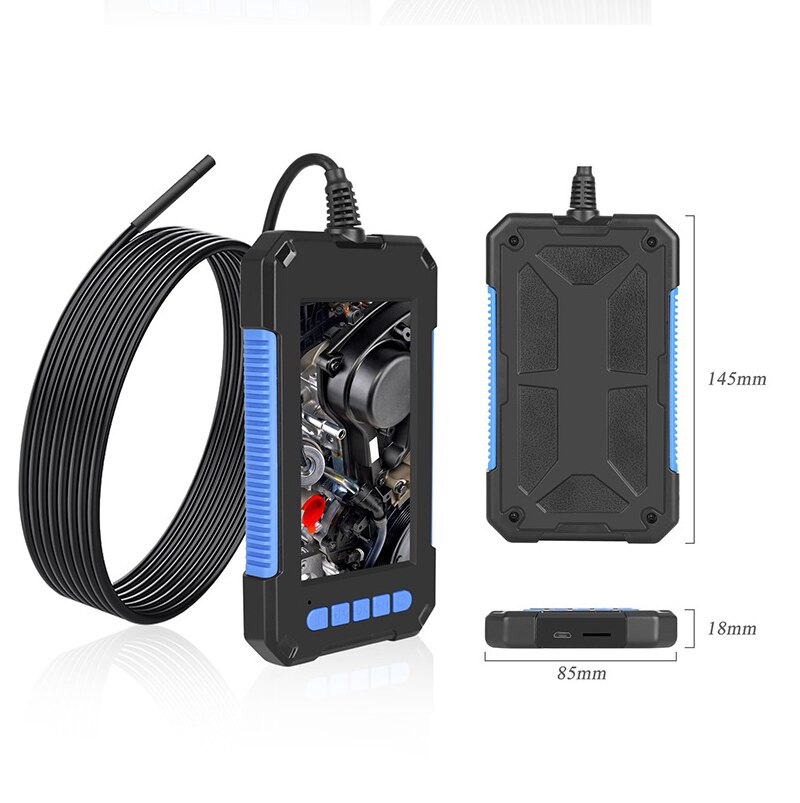 2m 5m 10m vattentät industriell endoskop inspektionskamera 1080p hd 4.3 tums borescope 5.5mm 8mm endoskop inspektionskamera: 5.5mm / 10m