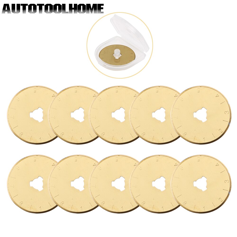 10pcs Titanium Rotary Cutter Blades 28mm 45mm 60mm Fabric Paper SKS-7 Quilting Sewing Supplies for OLFA Fiskars Rotay Cutter