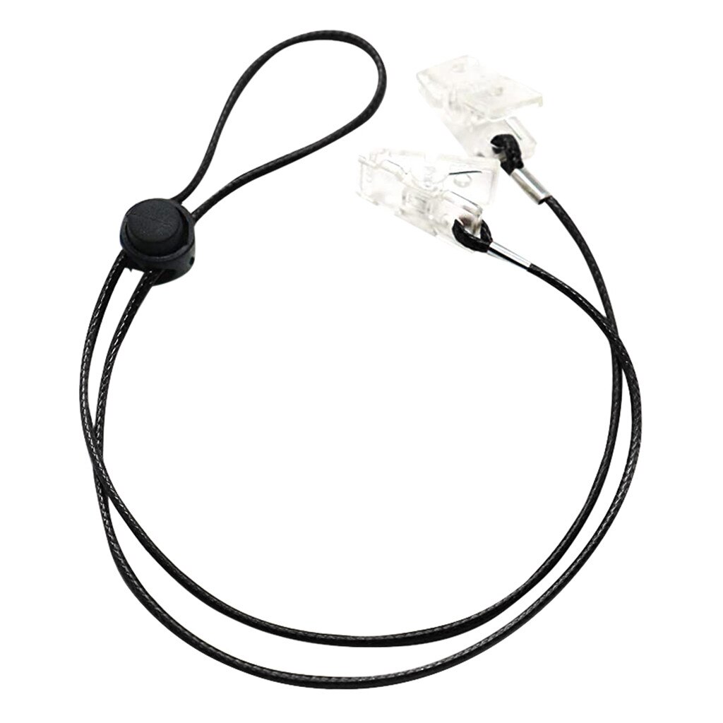 Cordão de máscara facial ajustável acessível & conveniente descanso máscara de segurança & suporte de orelha corda pescoço pendurado sujeta mascarillas salvaorejas: Black