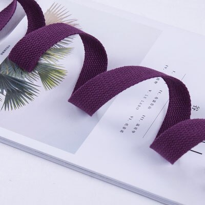 2 Meter 25 Mm Canvas Lint Riem Zak Katoen Singels Polyester/Katoen Singels Knapzak Strapping Naaien Zak Riem accessoires: Purple