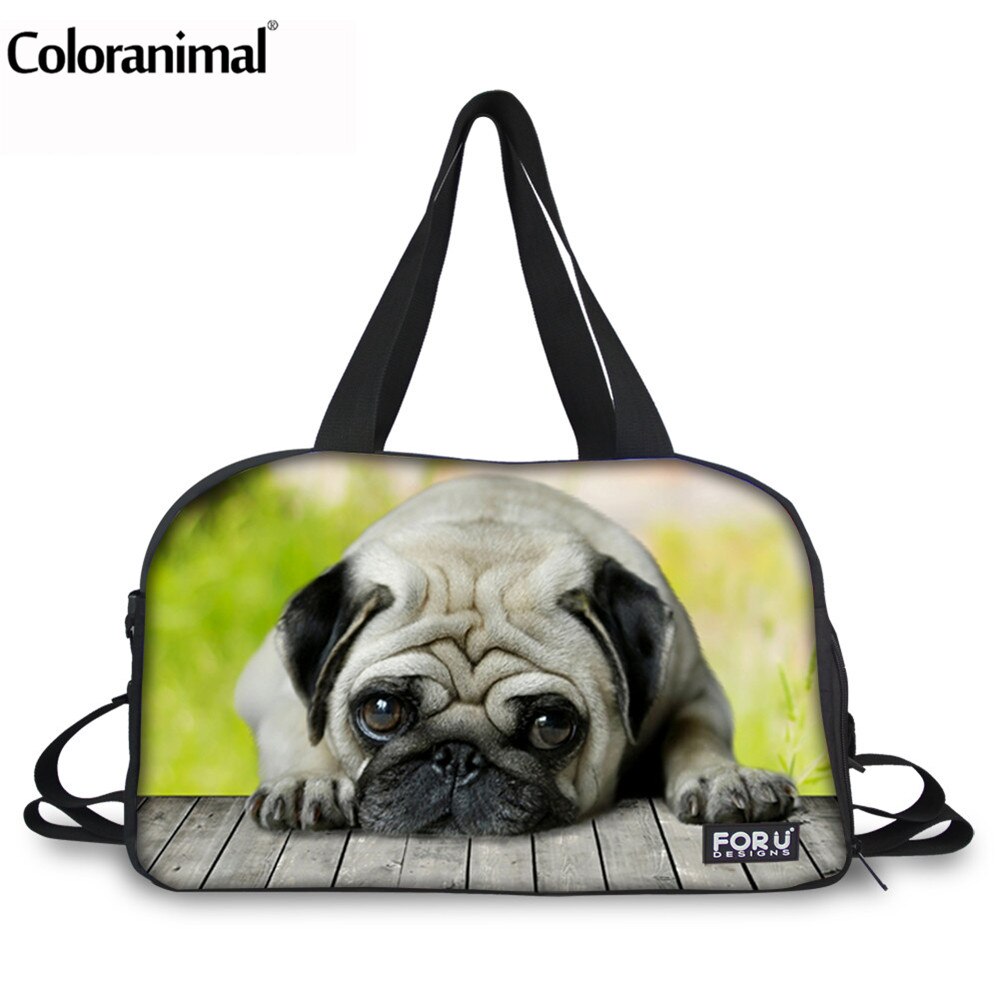 Coloranimal Semplice Travle Borsa sacchetto di Mano Delle Donne Simpatico Gatto e Cane di Stampa per Le Donne Big Duffle Bag Multifunzione Borsa Week-End: CA4962T