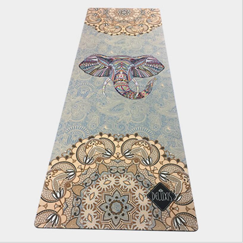 Suede Rubber Yoga Mat - 183x61cm - 3.5mm Thick - Non-slip Fitness Gym Pilates Exercise Pad