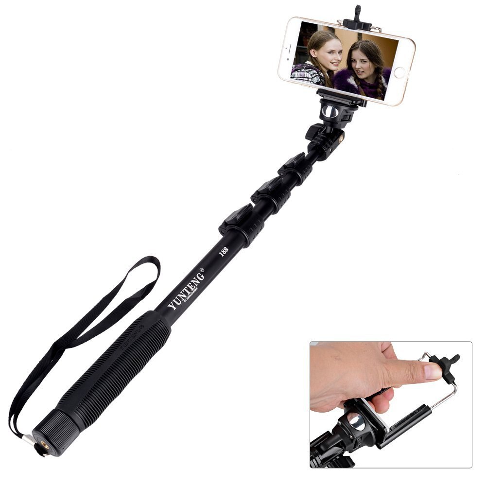 Yunteng – perche à Selfie extensible portable, appareil photo d&#39;extérieur, monopode, pour Iphone 7 8, Gopro 4/5/188, 6/7